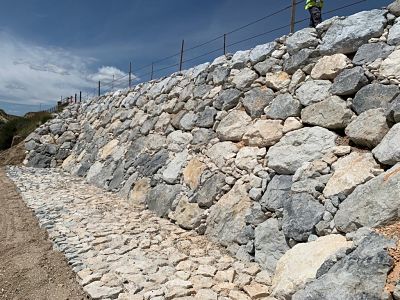 Obras en Viaducto Rambla Perea en Baños de Mula